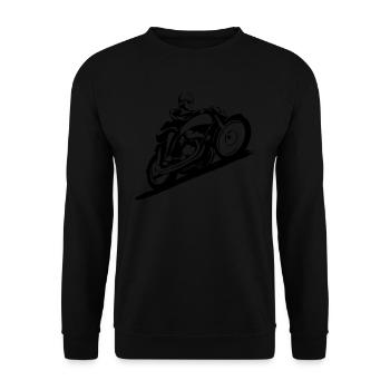 Moto Classic Bike019 - Sweat-shirt Unisexe - noir - Devant - Alina (178cm) & Michal (187cm)