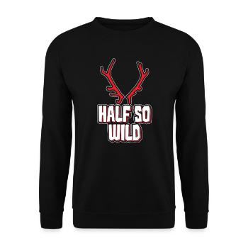 Lustiger Denglisch Spruch Denglisch Sprüche - Unisex Pullover - Schwarz - Vorne - Alina (178cm) & Michal (187cm)