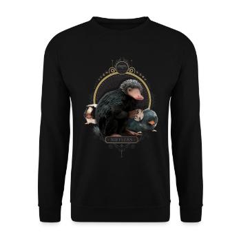 Fantastic Beasts Nifflers - Unisex Sweatshirt - black - Front - Alina (178cm) & Michal (187cm)