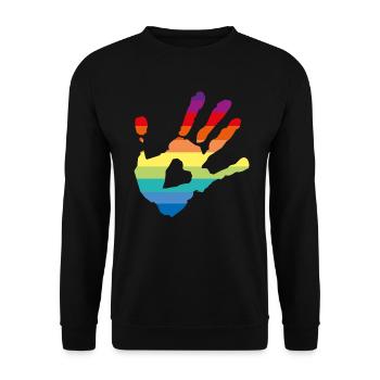 pride - pace - Unisex Sweatshirt - black - Front - Alina (178cm) & Michal (187cm)