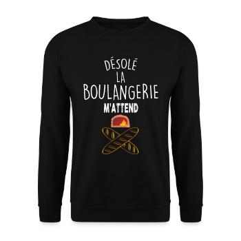 Boulangerie Métier boulanger Passion - Sweat-shirt Unisexe - noir - Devant - Alina (178cm) & Michal (187cm)