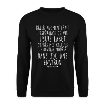 Le Râleur La Râleuse Citation Drôle - Sweat-shirt Unisexe - noir - Devant - Alina (178cm) & Michal (187cm)