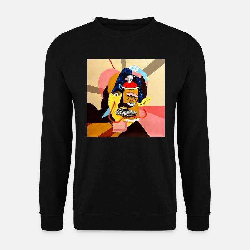 Gesicht 3 - Unisex Pullover - Schwarz