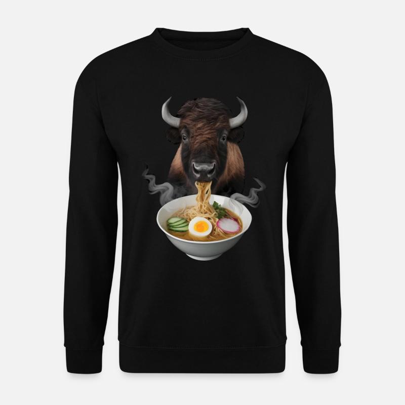 Bison Ramen - Unisex Pullover - Schwarz