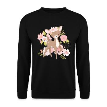 Fleurs Fauve - Sweat-shirt Unisexe - noir - Devant - Alina (178cm) & Michal (187cm)