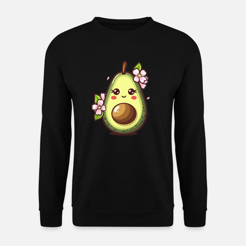 Avocat doux aux fleurs - Sweat-shirt Unisexe - noir