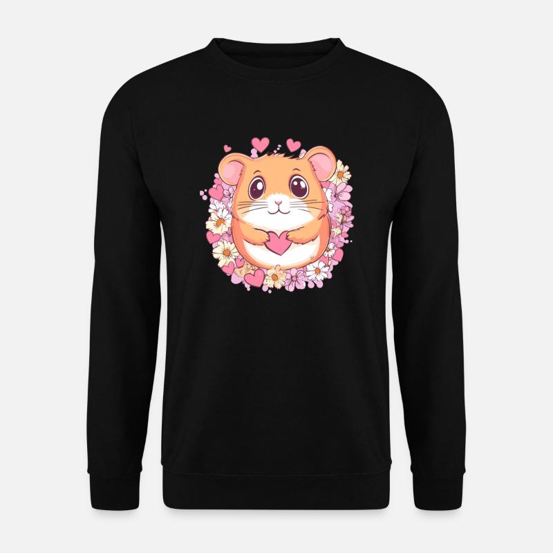 Hamster with heart - Unisex Sweatshirt - black