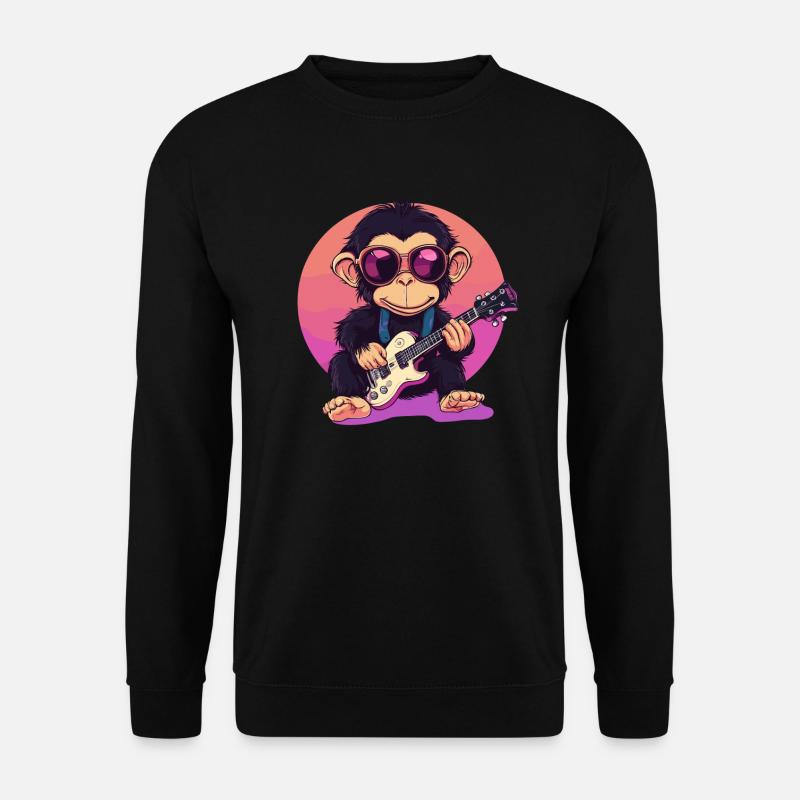 Guitar Monkey Style - Unisex Sweatshirt - black