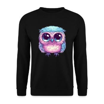 Hibou pastel mignon - Sweat-shirt Unisexe - noir - Devant - Alina (178cm) & Michal (187cm)