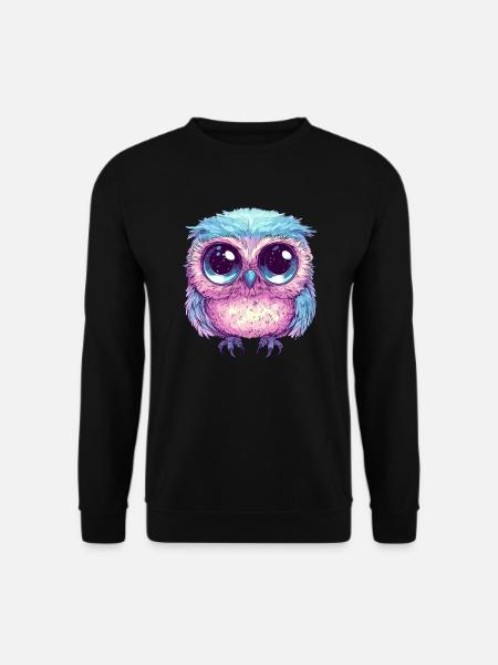 Cute Pastel Owl - Unisex Sweatshirt - black