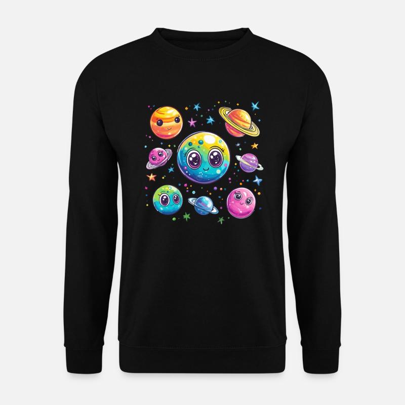 Planètes douces dans l’espace - Sweat-shirt Unisexe - noir