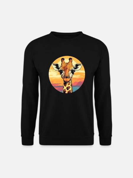 Giraffe at sunset - Unisex Sweatshirt - black