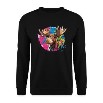 Orignal avec breloque graffiti - Sweat-shirt Unisexe - noir - Devant - Alina (178cm) & Michal (187cm)