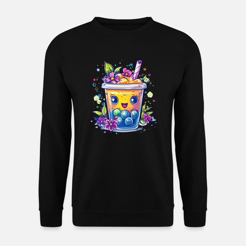 Fruchtiger Bubble Tea - Unisex Pullover - Schwarz