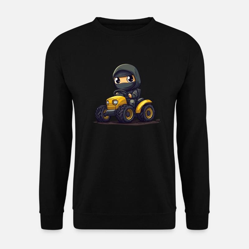 Ninja auf Traktor - Unisex Pullover - Schwarz