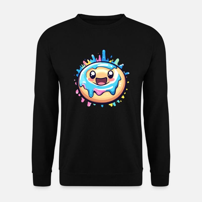 Donut with icing - Unisex Sweatshirt - black