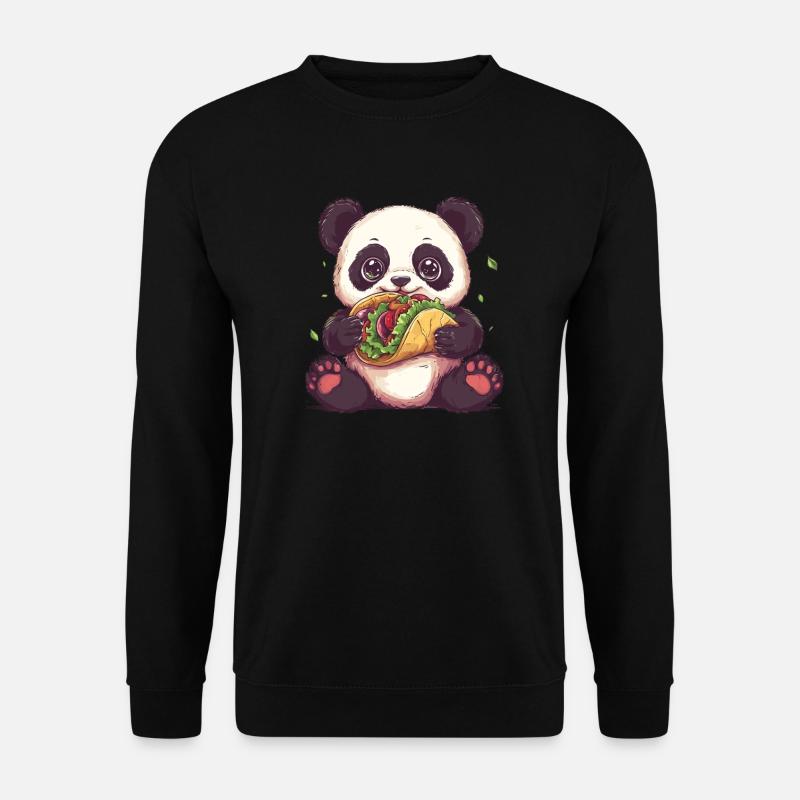 Panda Taco - Unisex Pullover - Schwarz