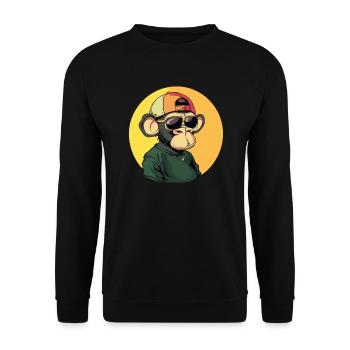 Singe Hip Hop - Sweat-shirt Unisexe - noir - Devant - Alina (178cm) & Michal (187cm)