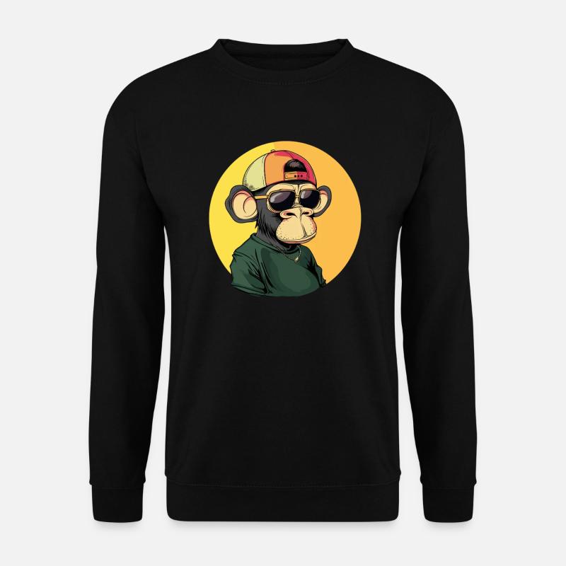 Hip Hop Monkey - Unisex Sweatshirt - black