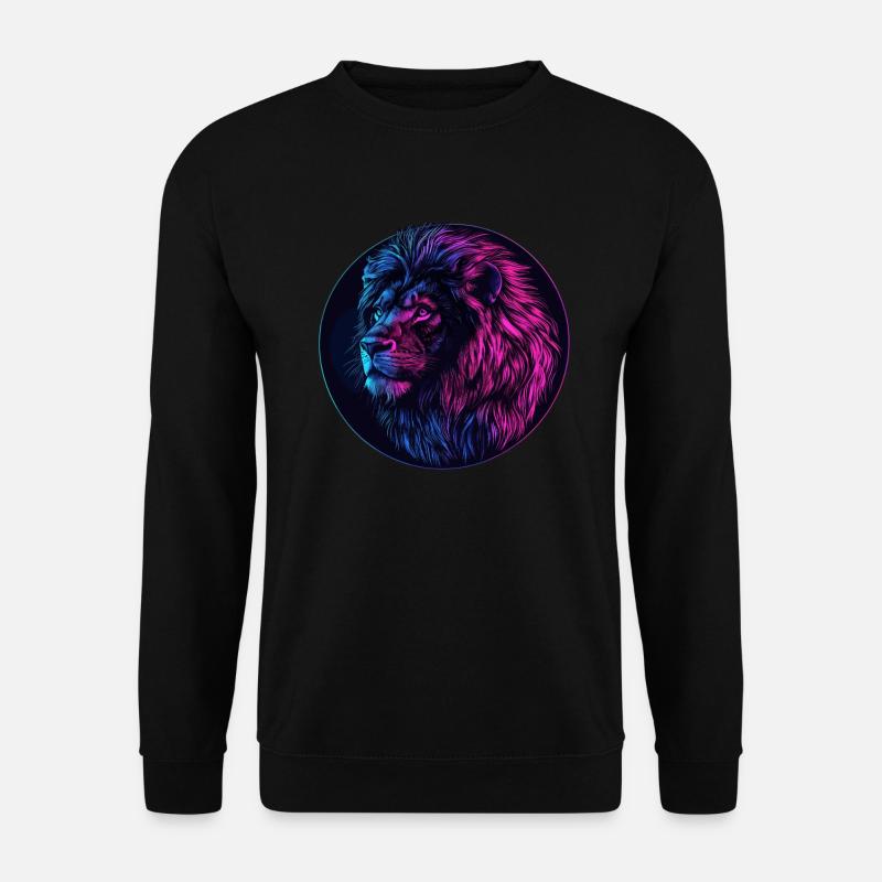 Neon lion - Unisex Sweatshirt - black