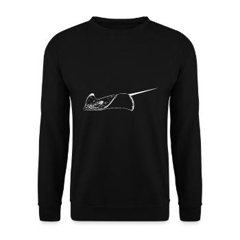 Stingrays en vol élégant - Sweat-shirt Unisexe - noir - Devant - Alina (178cm) & Michal (187cm)