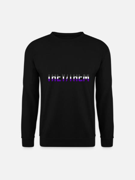 They Them Pronomen Ace Pride Month LGBTQ Asexual - Unisex Pullover - Schwarz