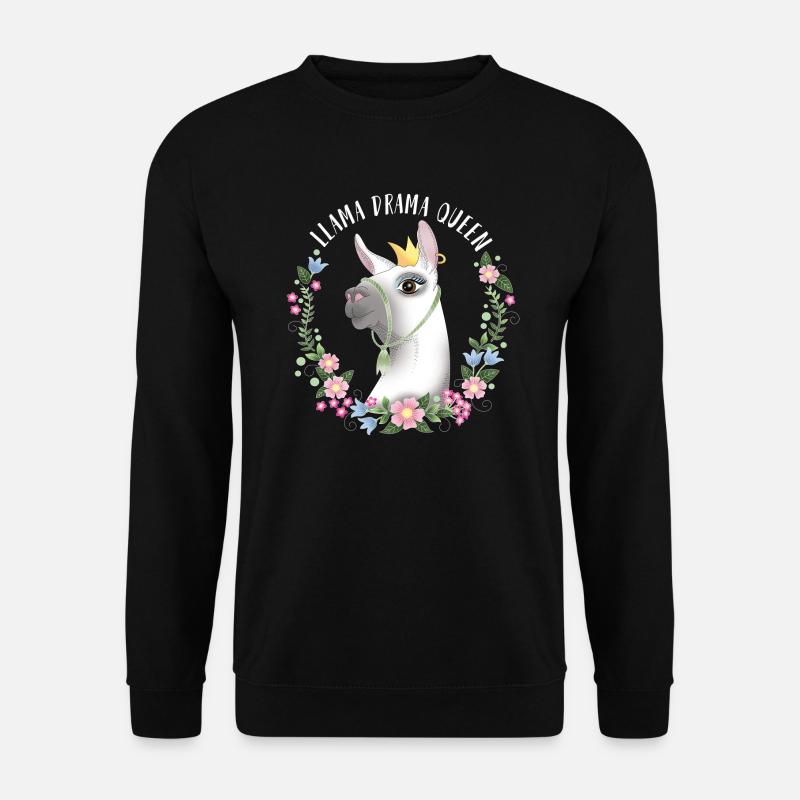 Llama Drama Queen - Unisex Sweatshirt - black