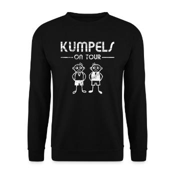 Männer Freunde Kumpels on Tour - Unisex Pullover - Schwarz - Vorne - Alina (178cm) & Michal (187cm)