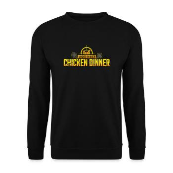 Pubg Winner Winner Chicken Dinner - Unisex Pullover - Schwarz - Vorne - Alina (178cm) & Michal (187cm)