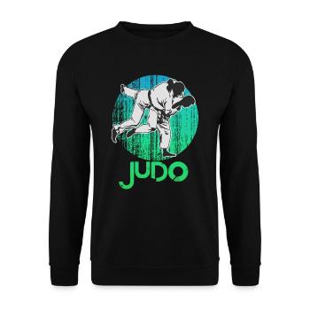 judo graphif - Unisex Pullover - Schwarz - Vorne - Alina (178cm) & Michal (187cm)