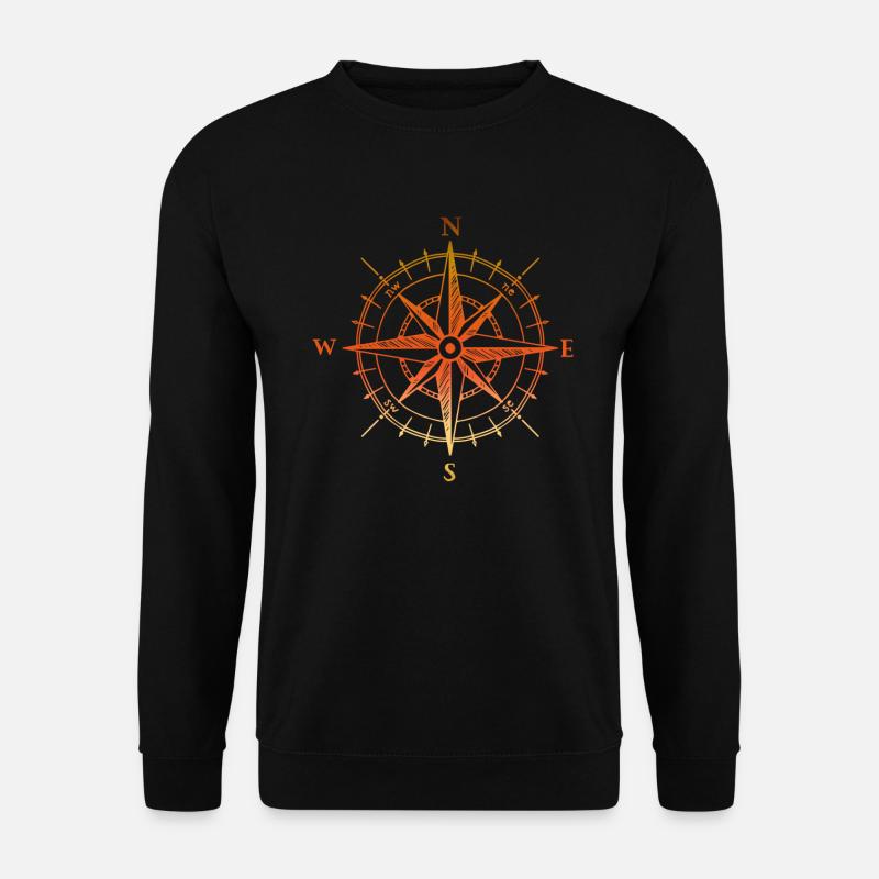 kompass suedpol nordpol magnet - Unisex Pullover - Schwarz