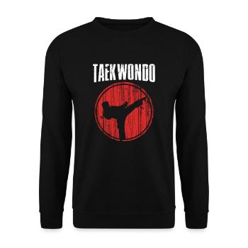 Taek won do Taekwondo - Unisex Sweatshirt - black - Front - Alina (178cm) & Michal (187cm)