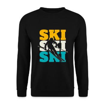 Skieurs, ski - Sweat-shirt Unisexe - noir - Devant - Alina (178cm) & Michal (187cm)