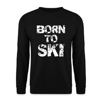Skifahren, Skifahrer - Unisex Pullover - Schwarz - Vorne - Alina (178cm) & Michal (187cm)