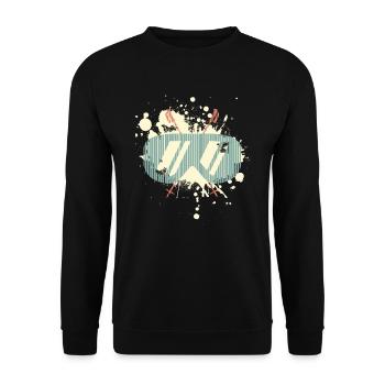 ski elements retro Skifahren, Ski, Skifahrer - Unisex Pullover - Schwarz - Vorne - Alina (178cm) & Michal (187cm)