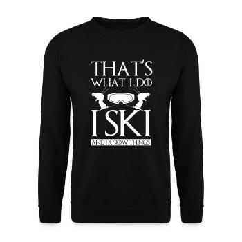 C'est ce que le ski et je sais faire du ski - Sweat-shirt Unisexe - noir - Devant - Alina (178cm) & Michal (187cm)