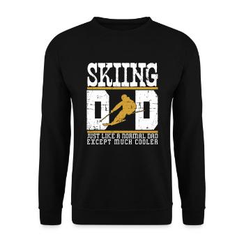 Skiing Dad - Unisex Sweatshirt - black - Front - Alina (178cm) & Michal (187cm)