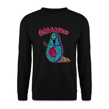 L'avocat zombie végétalien ne mange que des céréales Halloween - Sweat-shirt Unisexe - noir - Devant - Alina (178cm) & Michal (187cm)