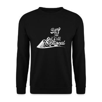 Descente. Vélo et montagne. - Sweat-shirt Unisexe - noir - Devant - Alina (178cm) & Michal (187cm)