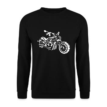 Chopper motorcycle bike gift idea - Unisex Sweatshirt - black - Front - Alina (178cm) & Michal (187cm)