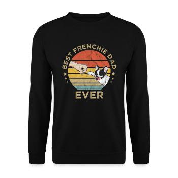 Best Frenchie Dad Ever French Bulldog Dog - Unisex Sweatshirt - black - Front - Alina (178cm) & Michal (187cm)