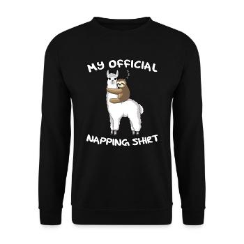Chemise de sommeil officiel Pyjama Lama - Sweat-shirt Unisexe - noir - Devant - Alina (178cm) & Michal (187cm)