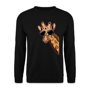 Giraffe Safari Africa Zoo Savannah Zookeeper - Unisex Sweatshirt - black - Front - Alina (178cm) & Michal (187cm)