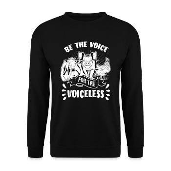 Soyez la voix du végétarien végétalien sans voix - Sweat-shirt Unisexe - noir - Devant - Alina (178cm) & Michal (187cm)