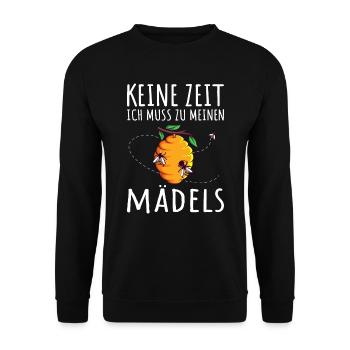 Bienen Honig Imker Bienenzüchter Bienenstock Waben - Unisex Pullover - Schwarz - Vorne - Alina (178cm) & Michal (187cm)