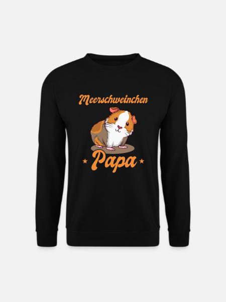 Meerschweinchen Papa Guinea Meerschwein Nager - Unisex Pullover - Schwarz