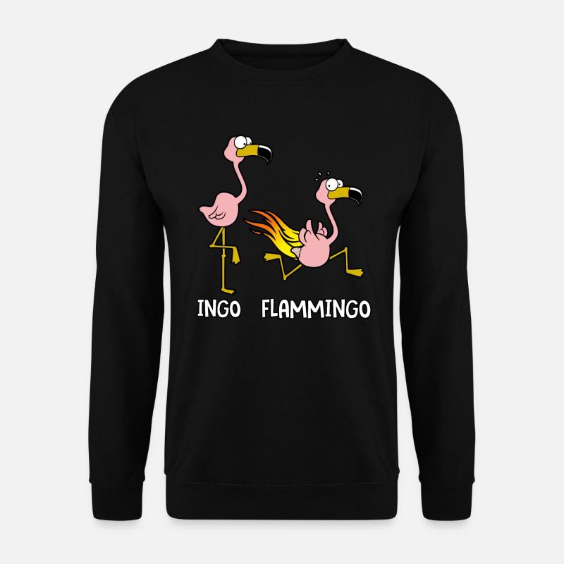 Ingo Flammingo - Unisex Pullover - Schwarz