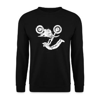 Dirt Biker Enfants Moto Garçons Motocross Hommes - Sweat-shirt Unisexe - noir - Devant - Alina (178cm) & Michal (187cm)