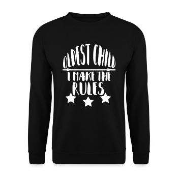 The oldest child - Oldest child - Unisex Sweatshirt - black - Front - Alina (178cm) & Michal (187cm)