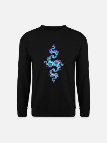 Julia Fraktal - Unisex Pullover - Schwarz